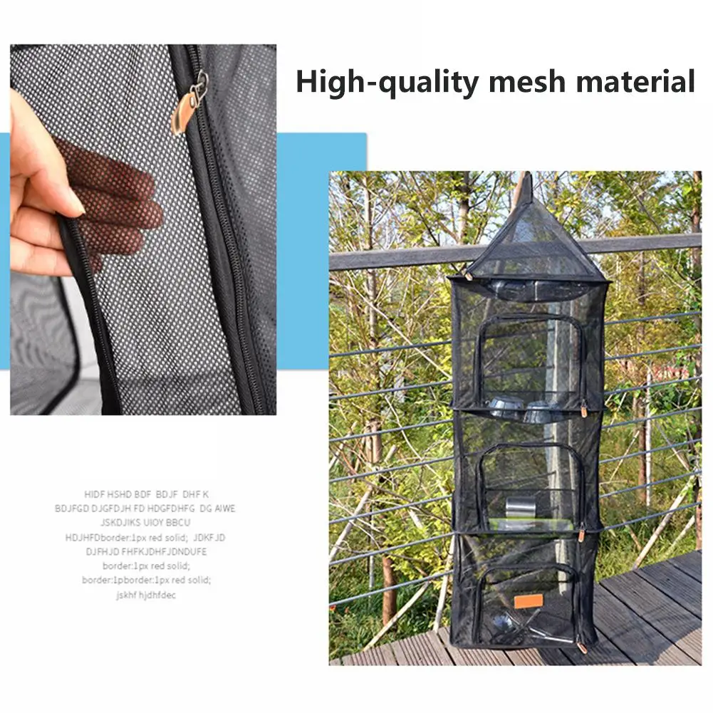 

Drying Net 4 Layer Storage Rack Foldable Hanging Dry Mesh Rack Vegetables Fruit Food Dehydrator Net Drying Storage Bag
