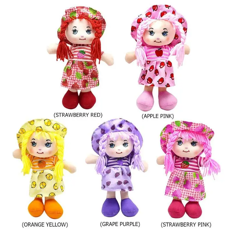 25 см мультяшная кавайная шапка с юбкой в виде фруктов тряпичная кукла мягкие