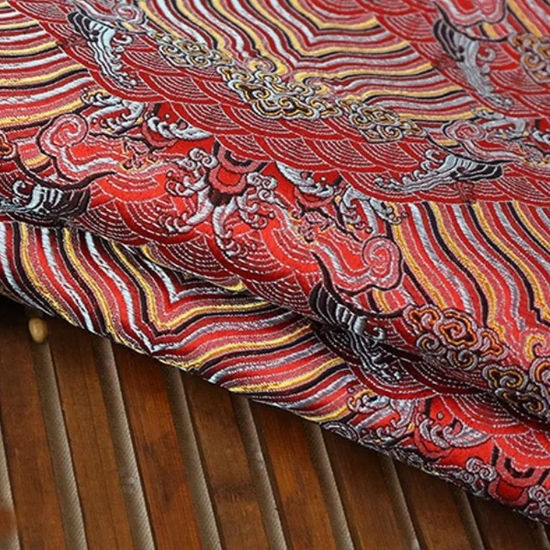 Кимоно жаккардовое с Дамасским узором в китайском стиле ширина 75 см|jacquard brocade