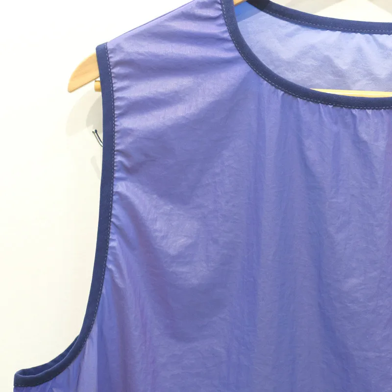 

Blue Colorful Reflective Hip-hop Outdoor Hiking Vest Men Women Unisex Lovers Loose Sport Running Tank Tops Sleeveless Shirts
