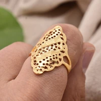 dubai gold color rings for women man gold color africa ring ethiopian jewelry arab india nigeria middle east metal wedding ring