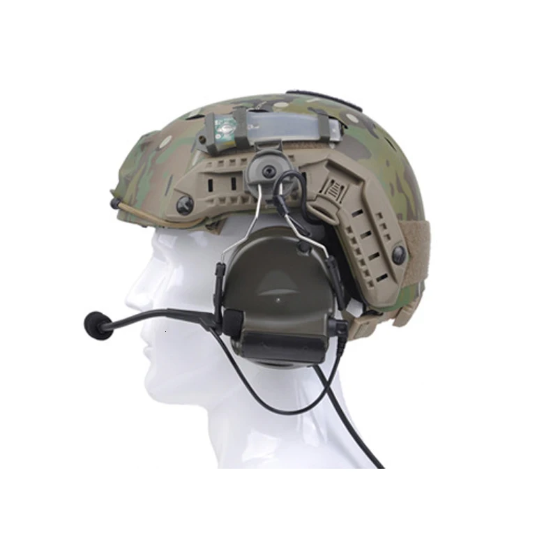 Новинка, тактическая гарнитура Comtac2, повышающий кронштейн, один стиль, быстрый шлем, дуговая направляющая, подвеска