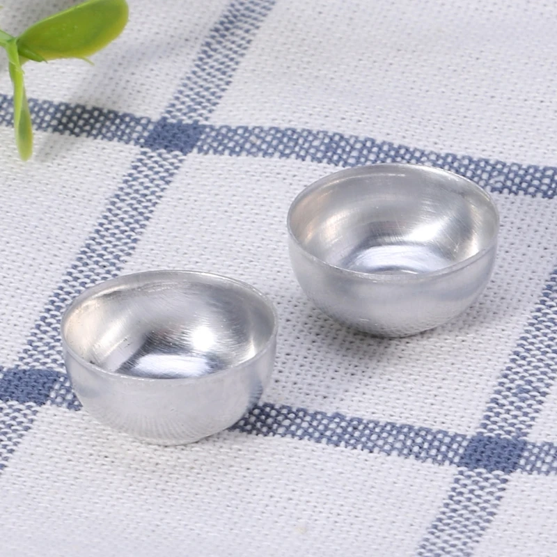 

2 шт., миниатюрные металлические чаши 1:12 для кукольного домика