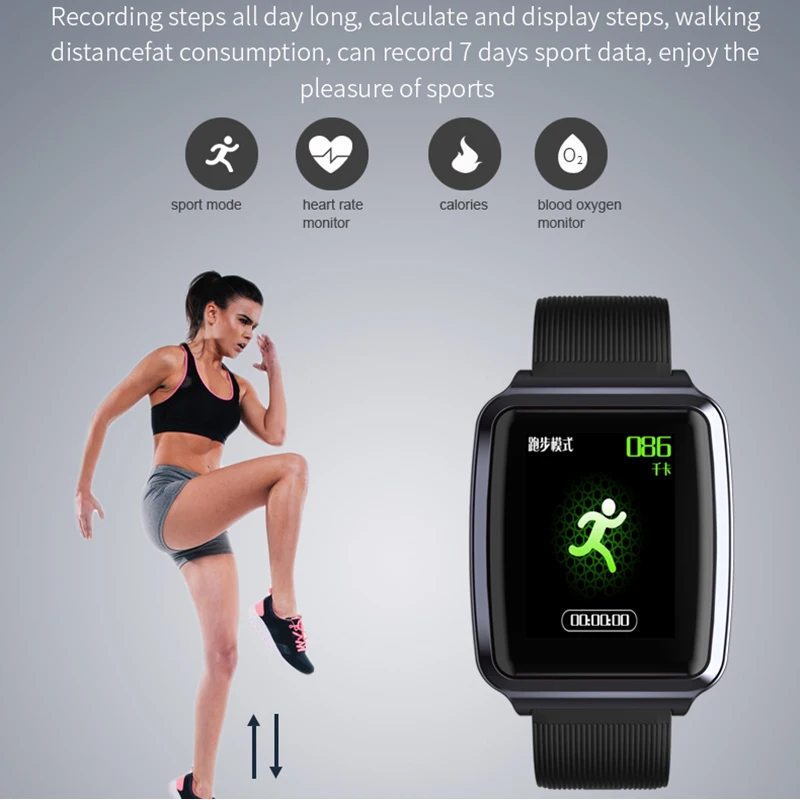 New Fitness Tracker Smart Watch KY116 Waterproof IP67 Heart Rate Sleep Monitor Pedometer Bracelet For IOS Android | Электроника