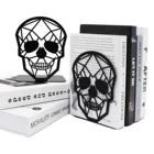 1 пара, металлический Настольный органайзер для книг, с черепом