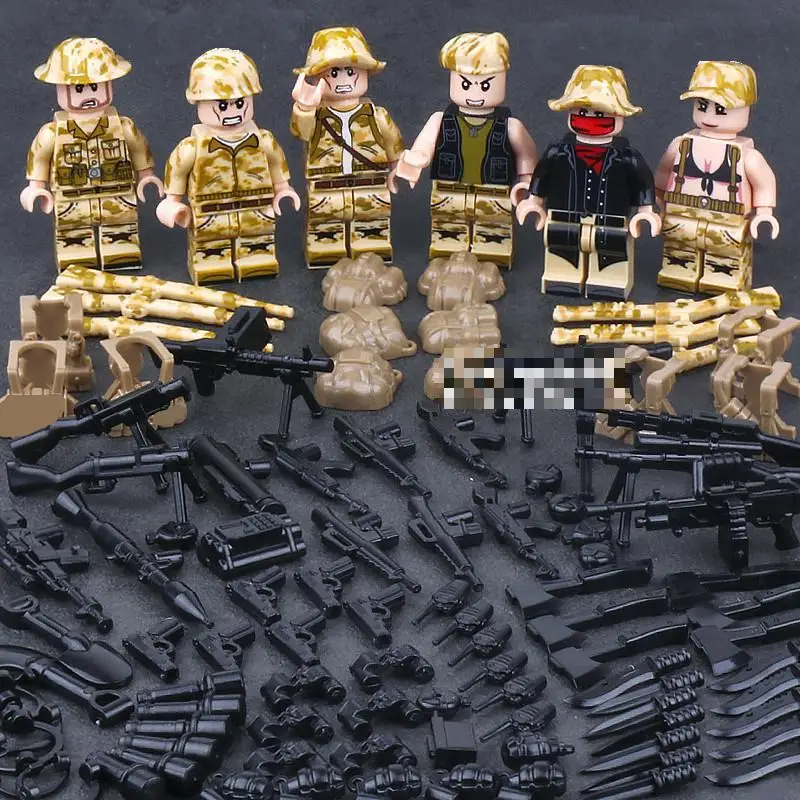 6 шт. великолепная миссия армия мировая война 2 просветленные военные ww2 солдат SWAT