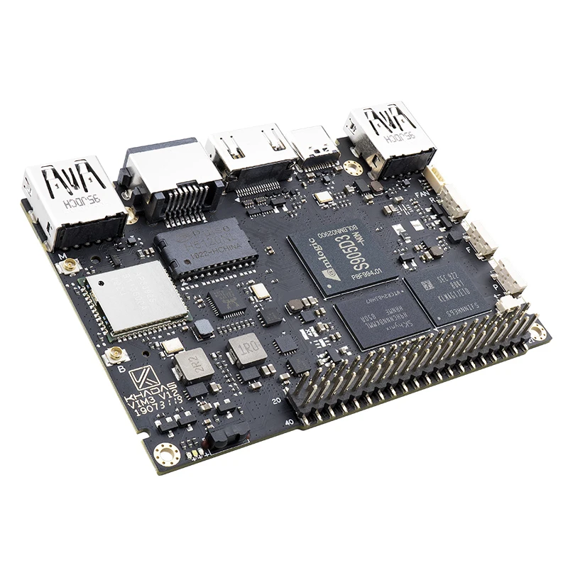 AiSpark Khadas VIM3L Amlogic S905D3-N0N x4 A55 на частоте 1 9 ГГц с Mali G31 MP2 800 МГц GPU 2 Топы NPU SBC |