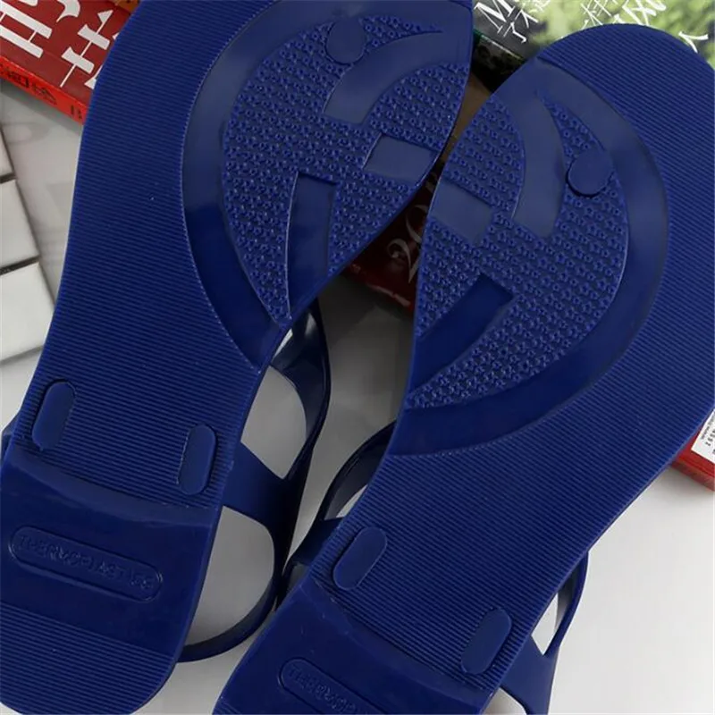 

New Women's Sandals 2021 Summer Fashion Peep Toe Jelly Flip Flops Buckle Non-slip Flat Sandals Woman Sandalia Zapatillas Mujer