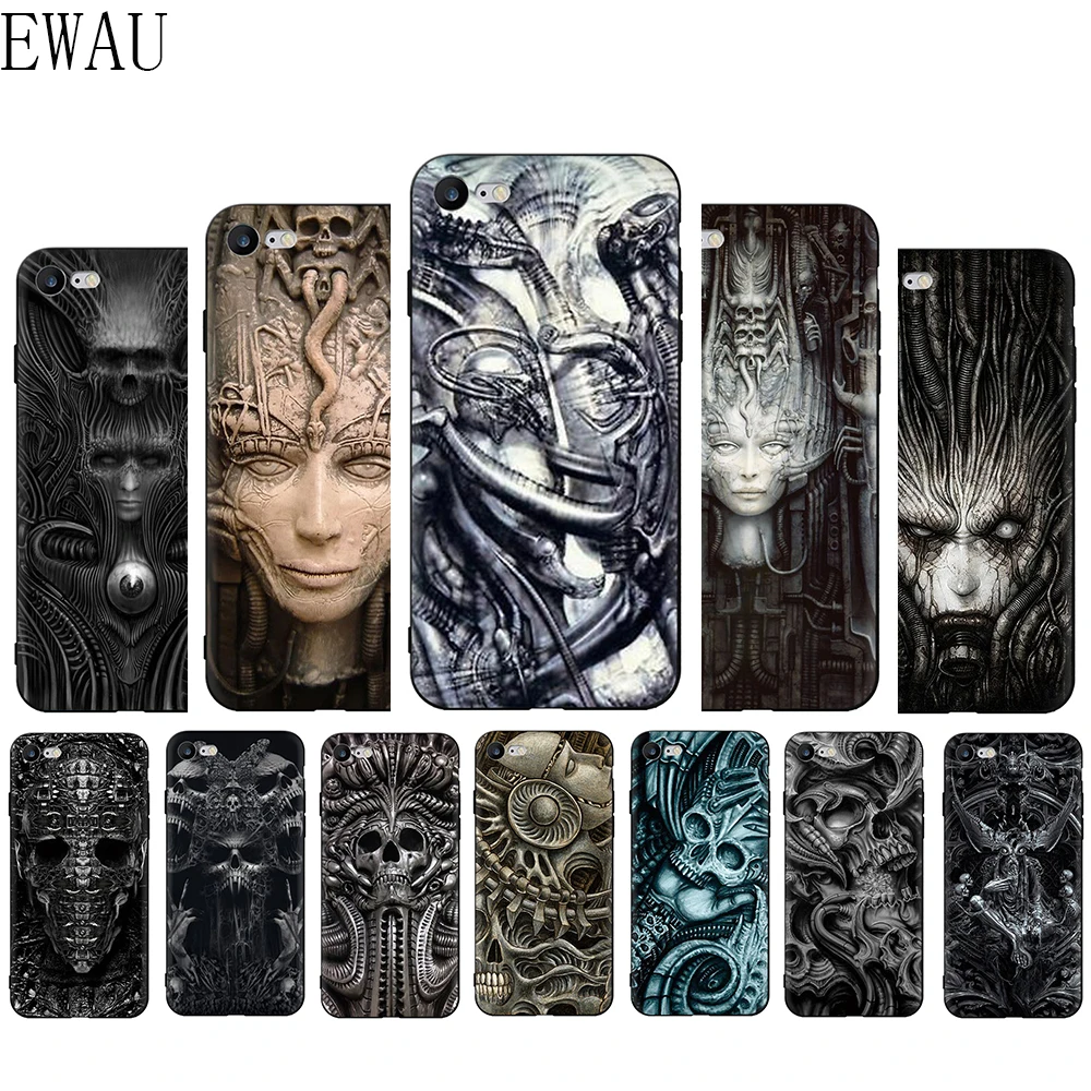 Мягкий силиконовый чехол для телефона EWAU Hr Giger Li II чехол для iPhone 5 5S SE 6 6s 7 8 Plus X XR XS 11 Pro MAX