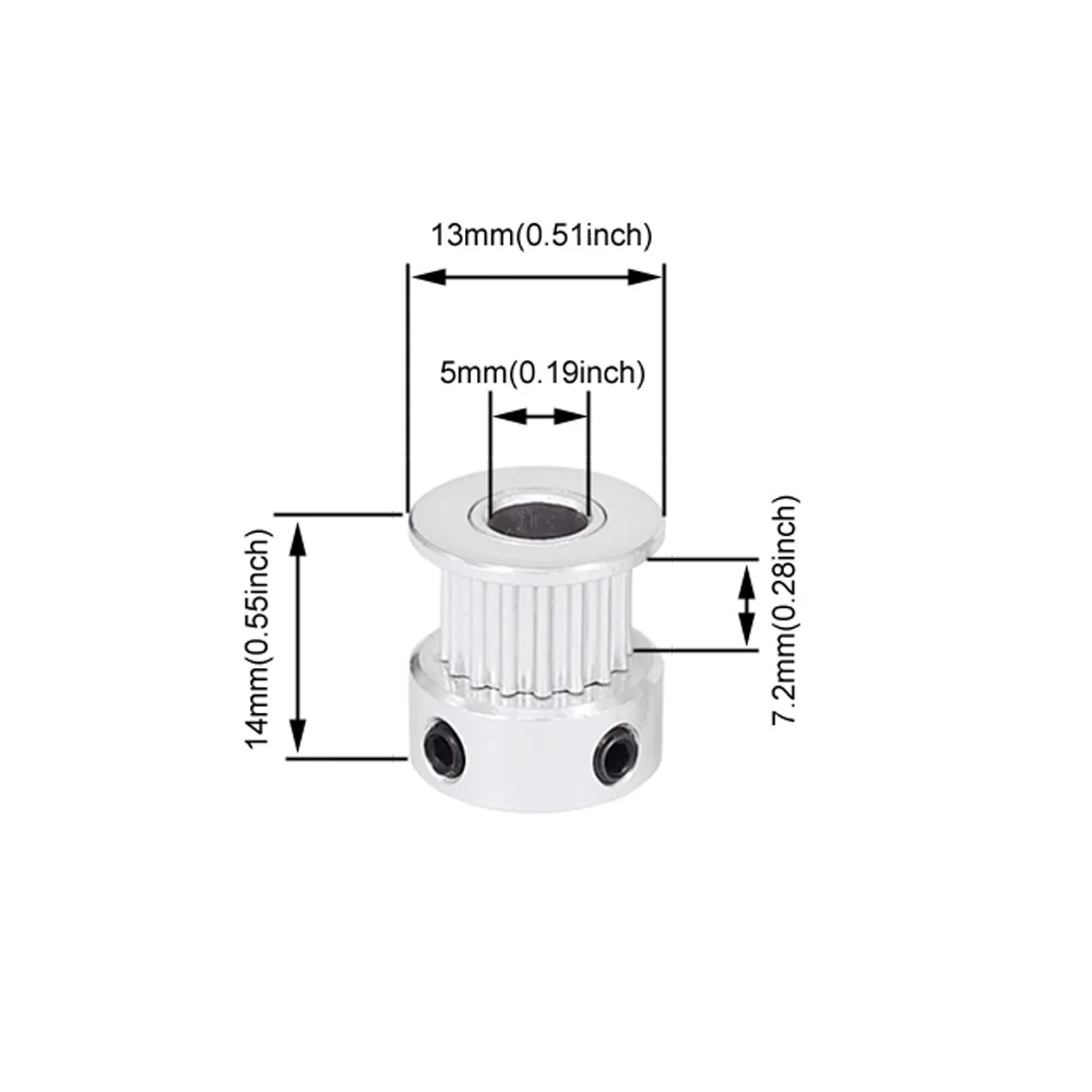 10 шт. синхронное колесо GT2 16 зубьев 2GT 20 зубов 5 мм 8 ширина отверстия 6 ремень