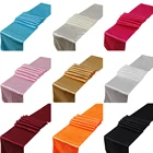 30 см x 275 см (12*108 дюйма) сатинская скатерть для банкета свадьбы Вечерние ринки мероприятия украшение для дома скатерть