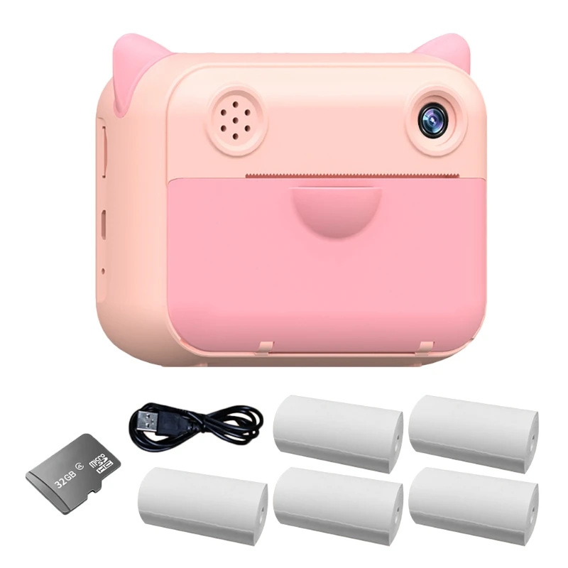 

Kids Instant Print Camera Polaroid Toys Children Digital Thermal Printing Camera 54DF
