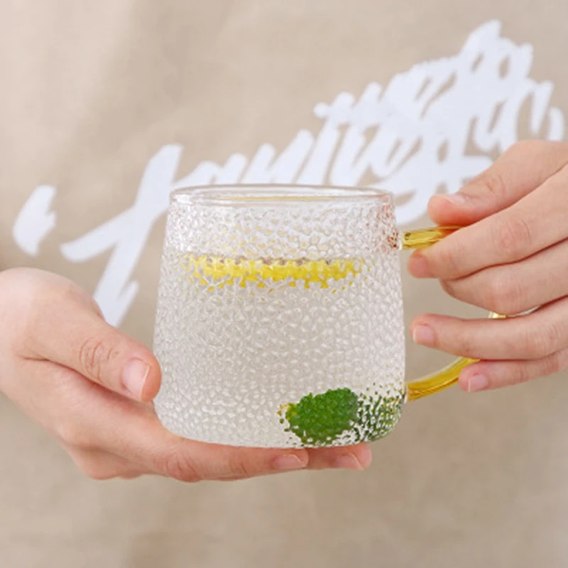 2 чашки термостойкая прозрачная стеклянная чашка чайная с рисунком молотка для