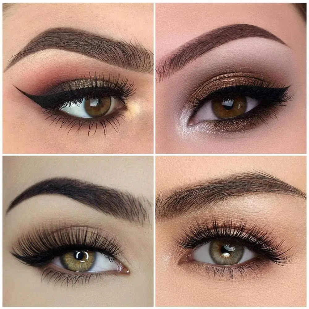 

2 Pairs Quantum Magnetic False Eyelashes Reusable Eyelashes Easy To Wear Magnetic False Eyelash Set Natural Thick Eyelashes