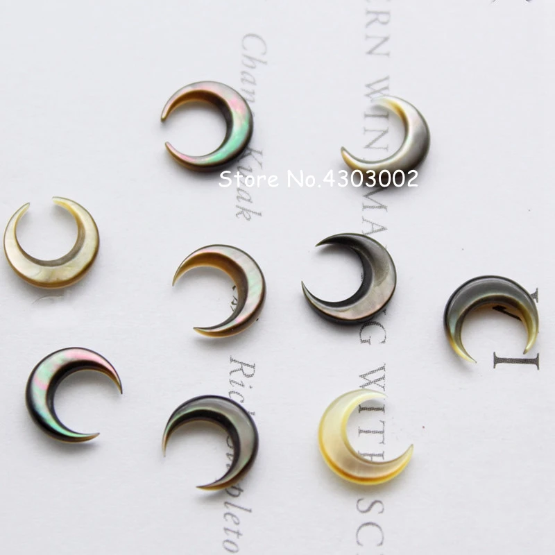 100pcs/lot 8mm Natural Moon Mother of Pearl shell for DIY Jewelry Cut MOP Beads fake nails | Украшения и аксессуары