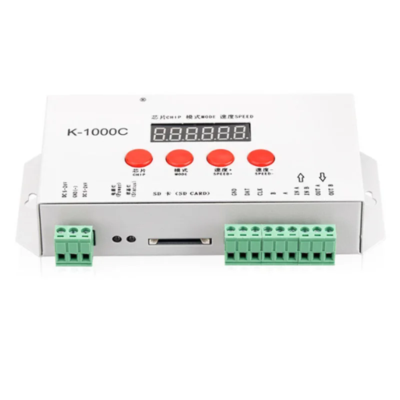 K-1000C контроллер K1000C WS2812B WS2811 APA102 T1000S WS2813 светодиодный 2048 пикселей программный DC5-24V