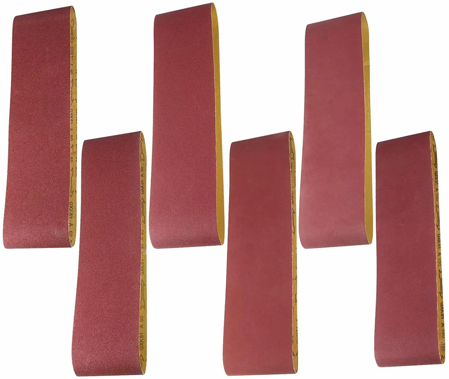 

6x48 Inch Belt Sander Sanding Belts 6PCS Aluminum Oxide Belt Sandpaper Assorted