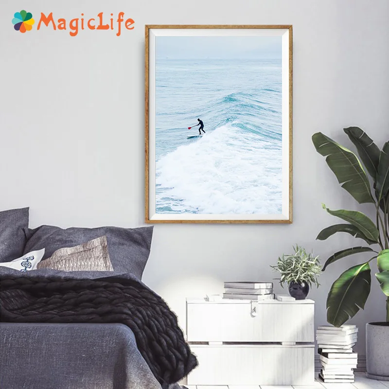 

California Beach Ocean Wall Art canvas painting Nordic Landscape posters and prints wall pictures for living room No Frame