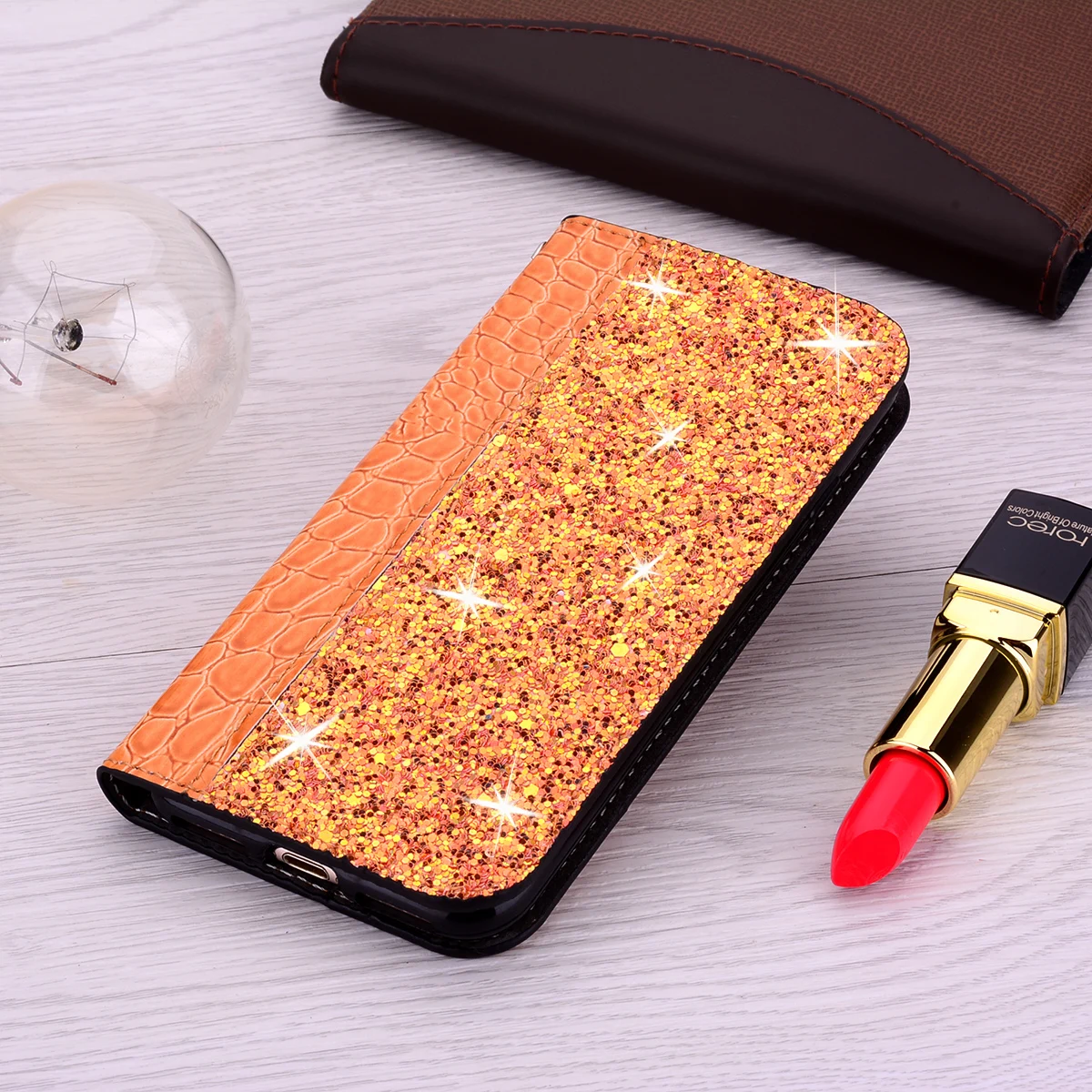 Glitter Bling Case For Huawei Mate 10 20 P20 P30 Lite Pro Honor 10 9 Lite 7x Y6 Y7 Y9 P Smart+ Leather Flip Book Case Coque