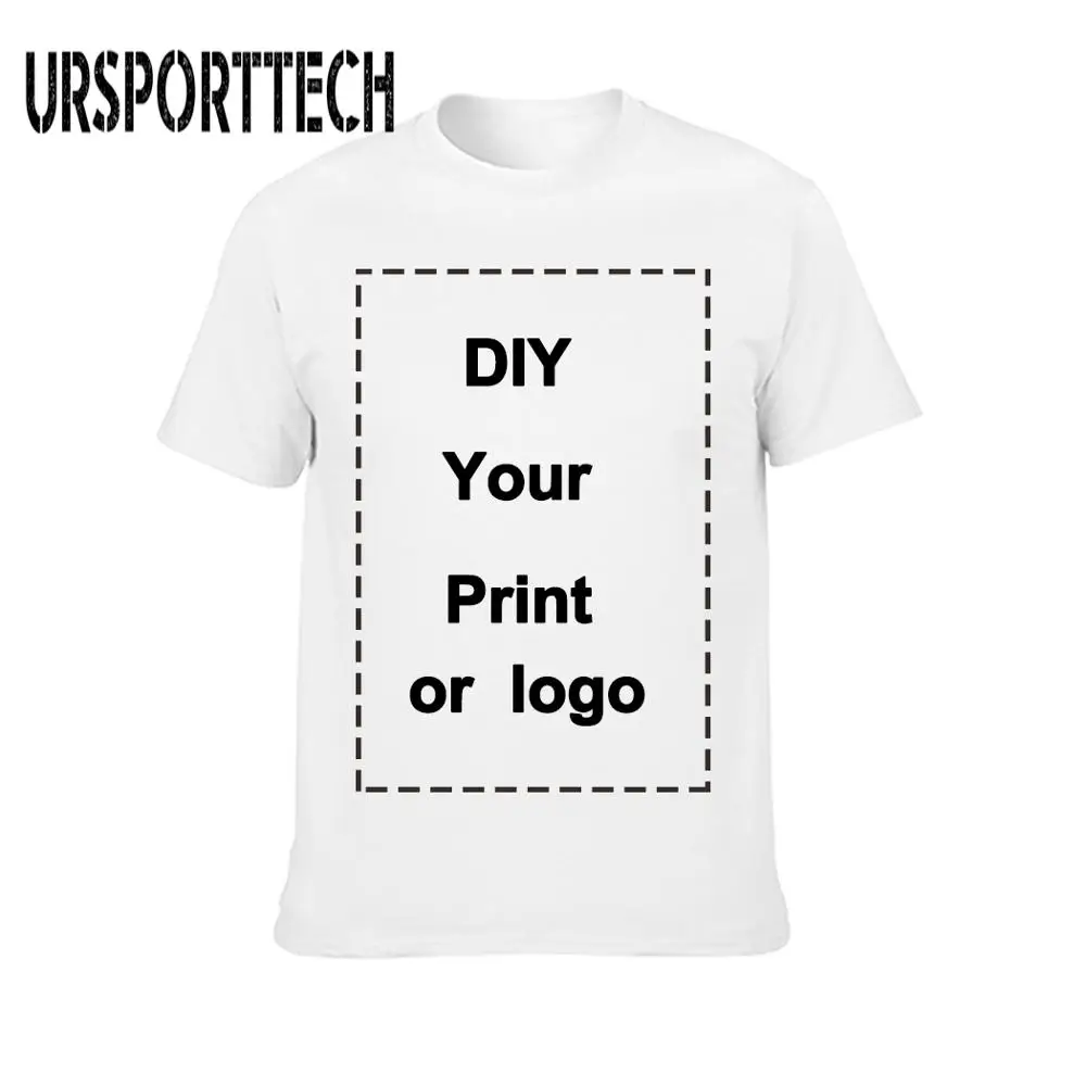 Футболка с логотипом/изображением вашего собственного дизайна белая черная