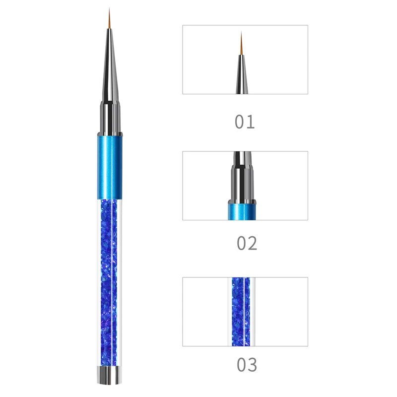 Многоразмерная ручка для рисования ногтей УФ-Гелевая Кисть акриловая кисть