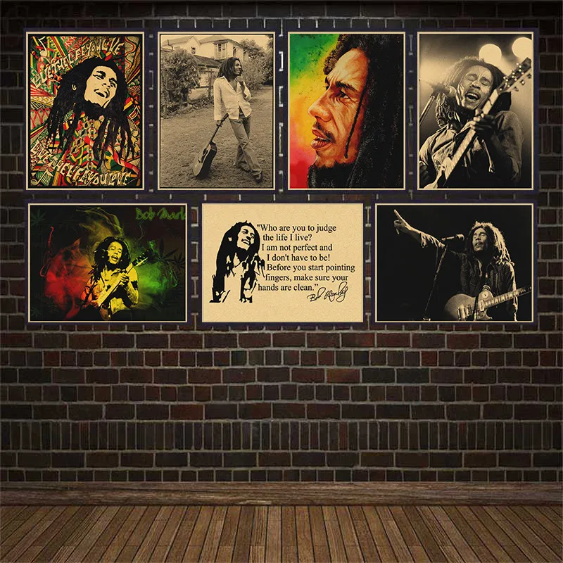 Ретро постер Боб Марли Постер рок регги Ностальгический старый бар паб стена