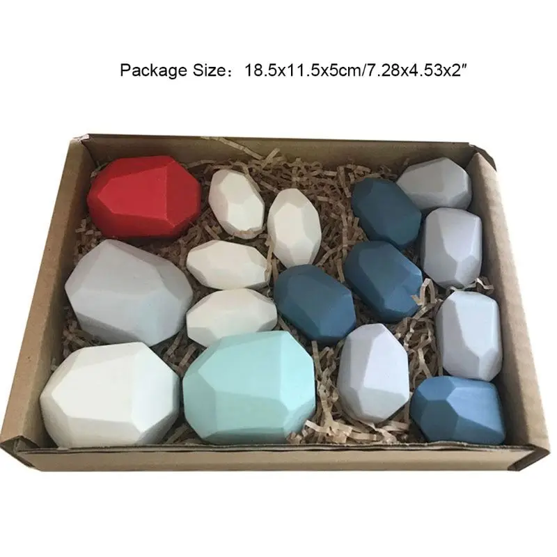 

Children Adult Wooden Colored Building Block Stacking Game Early Educational Toy Colored Building Block