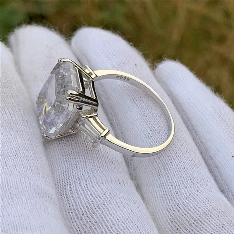 Роскошное Обручальное кольцо обещания обручальное с фианитом 8ct AAAAA для женщин