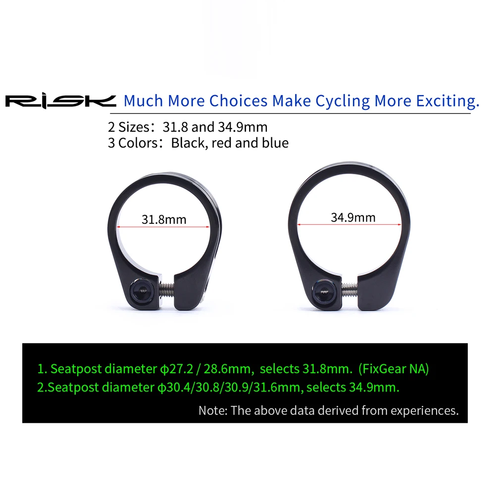 Риска Алюминий Сплав Зажим для сидения велосипеда MTB дорожный велосипед