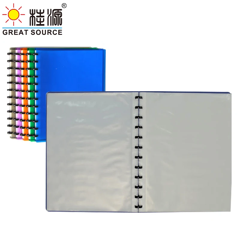 A4 Binder Book Folder Presentation Book Project Folder 60  Refill Pockets Mushroom Holes Pocket Folder(4PCS)