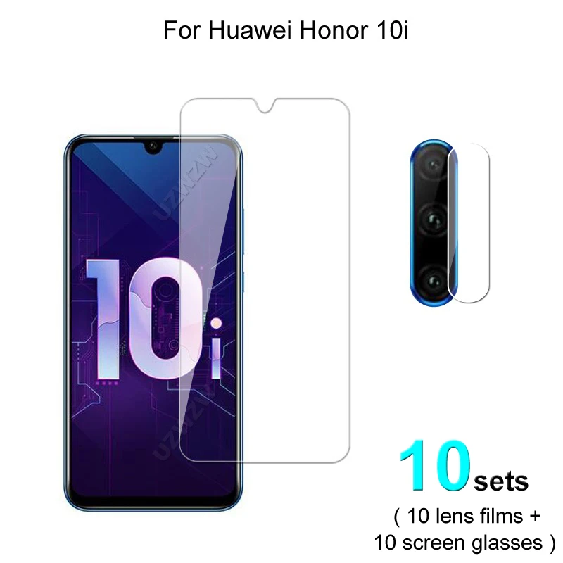 

10 комплектов стекла для Honor 10i пленка для объектива камеры и протектор экрана защитное HD закаленное стекло взрывозащищенное