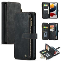 caseme c30 for xiaomi redmi note 9s 9 pro note10 pro 4g new purse luxury zipper multifunctional flip wallet case skins cover