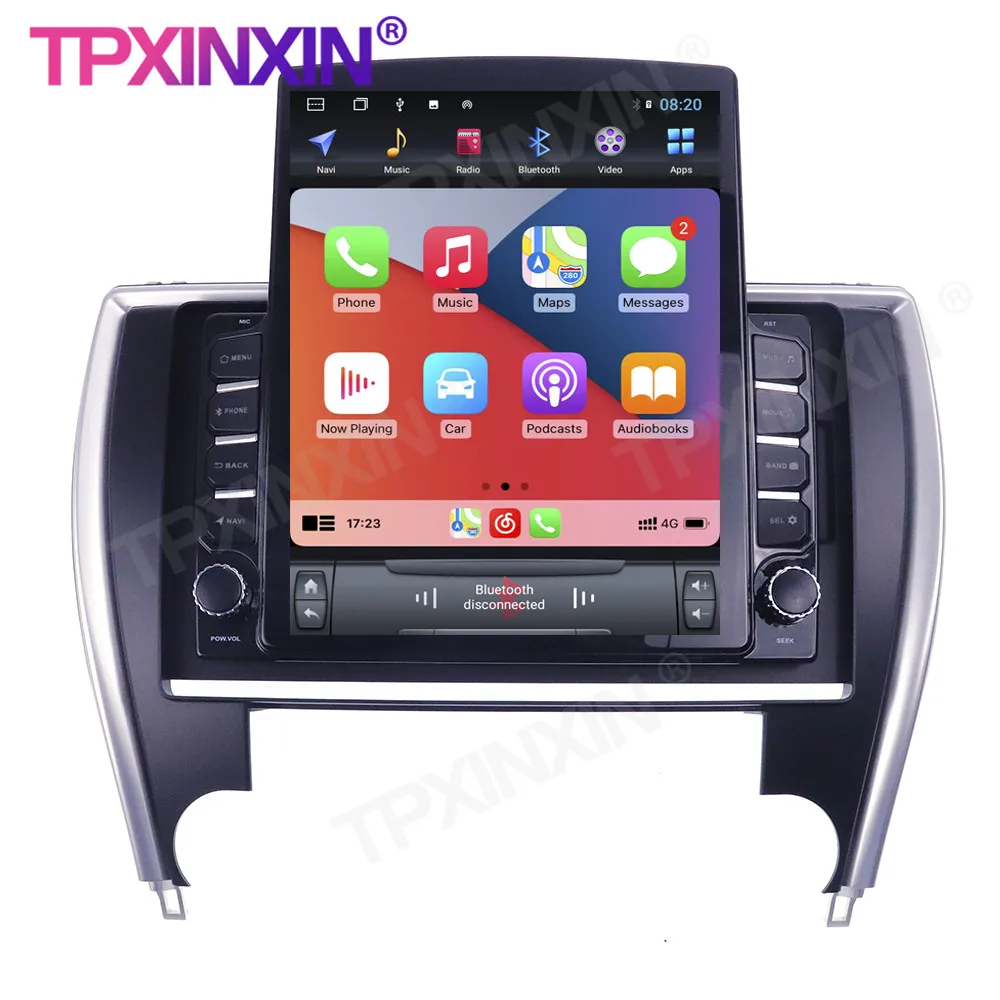 저렴한 테슬라 스타일 안드로이드 2012 GPS 차량용 멀티미디어 플레이어 헤드유닛 오디오 라디오 내비게이션 무선 카플레이, 토요타 캠리 2015-10.0