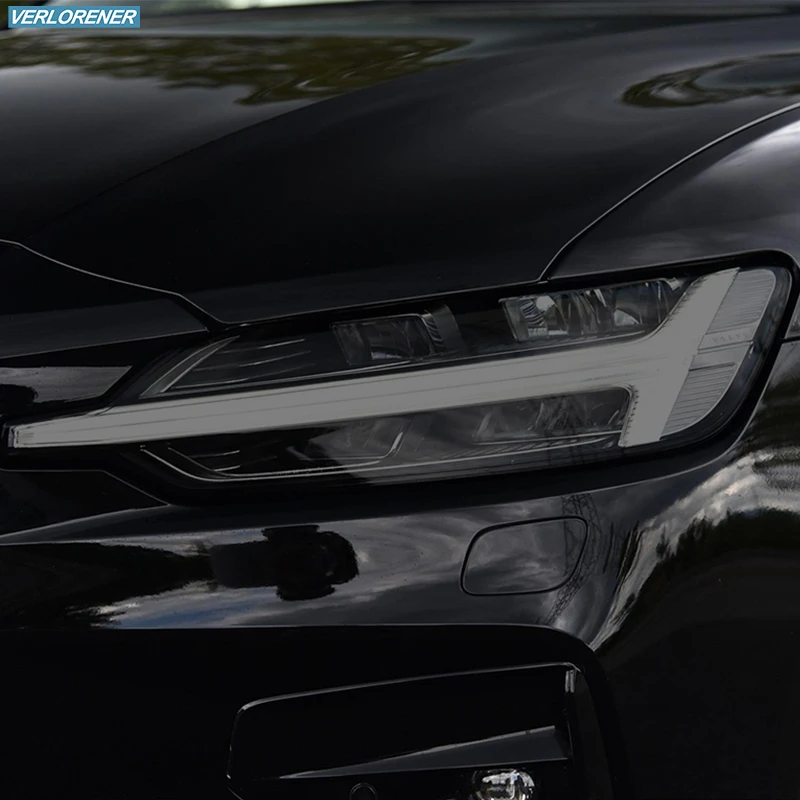 2 Pcs Car Headlight Protective Film Smoked Black Tint Wrap Vinyl Transparent TPU Sticker For Volvo S60 2019 2020 2021