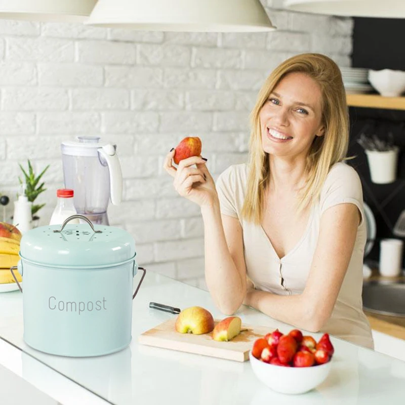 Компостная корзина 3 л-высококачественная кухонная компостная корзина-кухонный