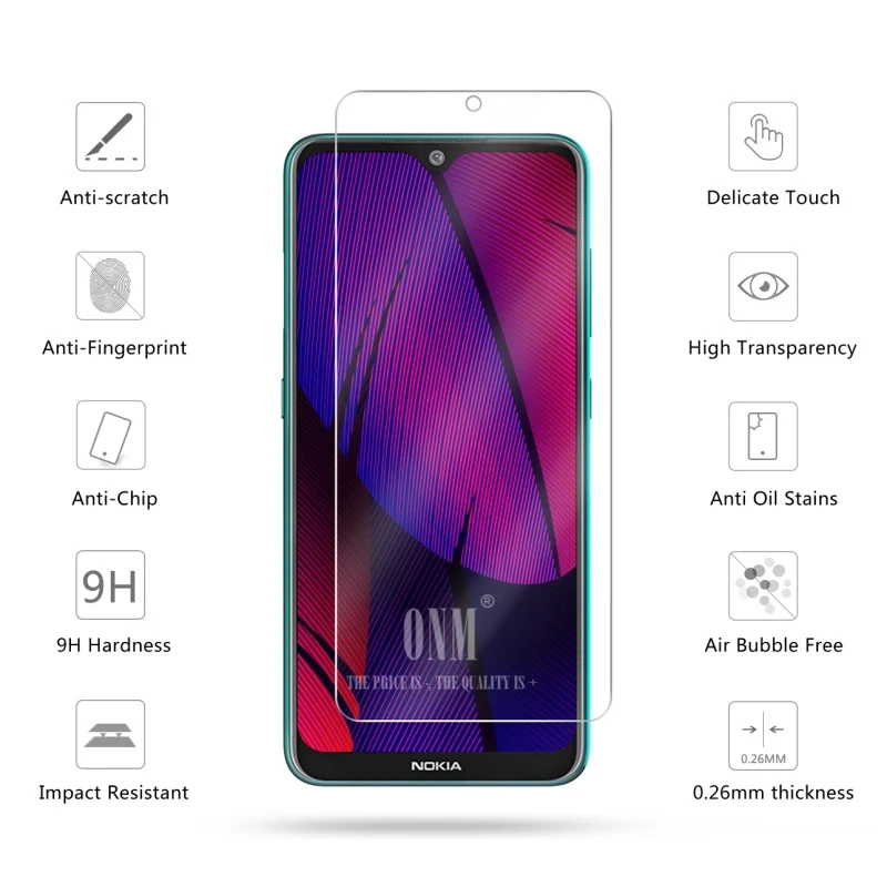 2 шт закаленное стекло для NOKIA 7,2 6,2 4,2 3 V 3,1 C 3,1 A 2,2 3,2 4,2 защита экрана 9H закаленное стекло для Nokia 1 Plus X71