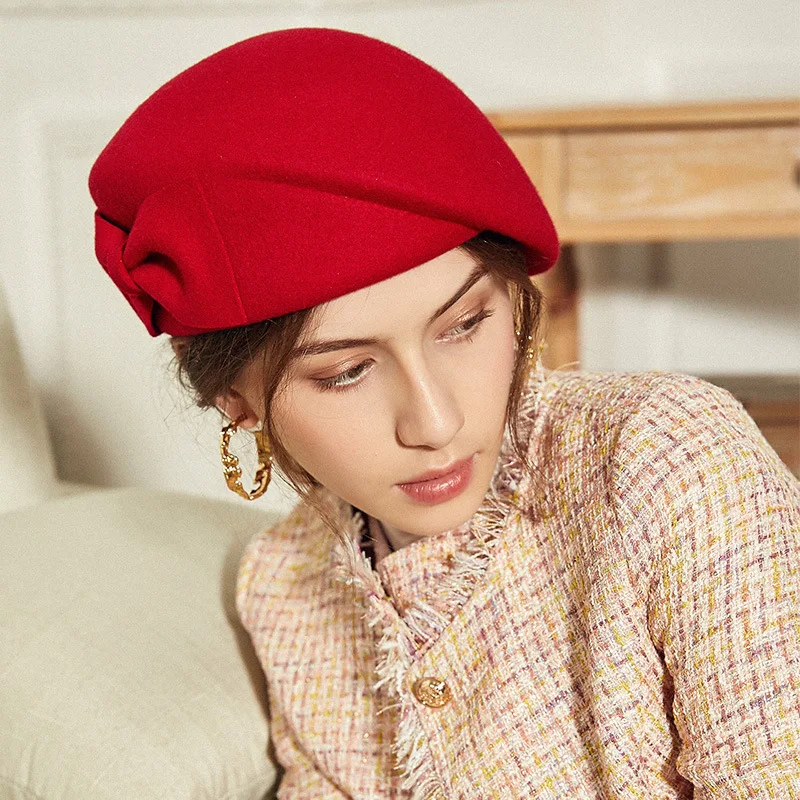 

Женская фетровая шляпа-«Таблетка», из 100% шерсти