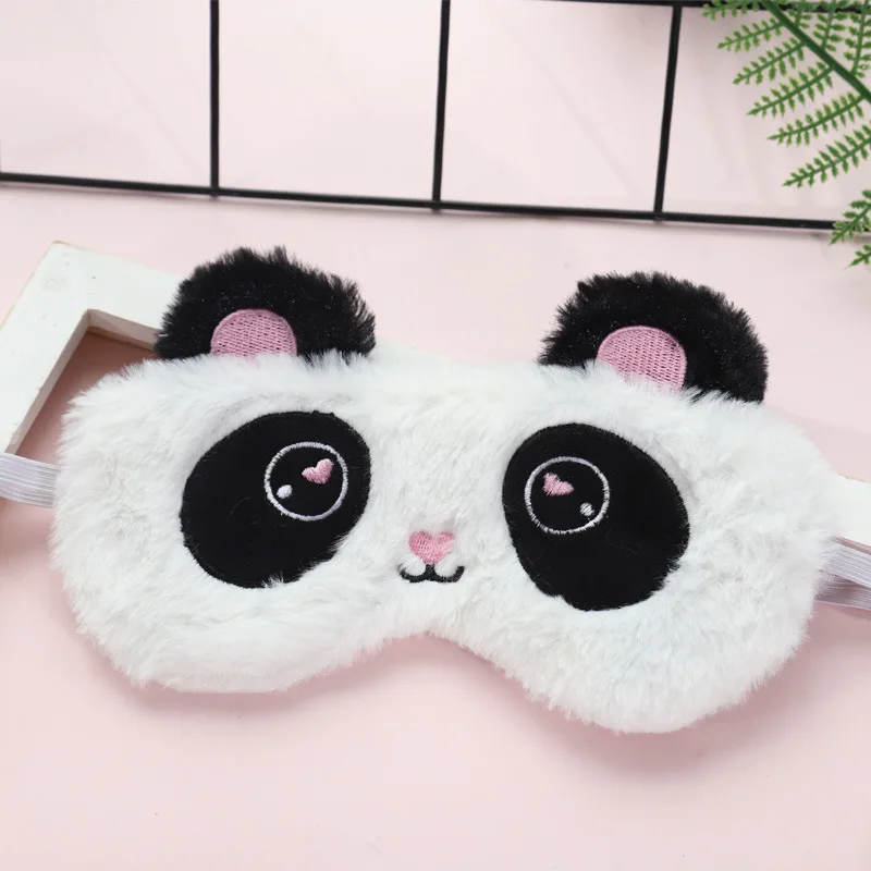 Плюшевая маска для глаз игрушка девочек плюшевые животные альпака панда тень сна