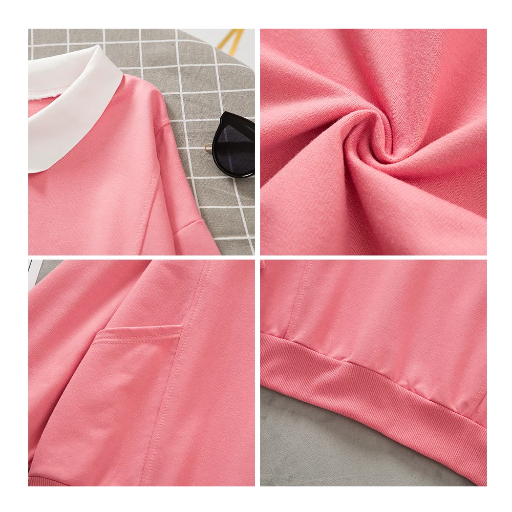 Лоскутное пальто толстовка контрастных цветов хлопковый свитшот женские