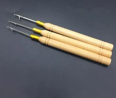 B 3pcs 3 шт./компл. крючки игл с деревянной ручкой крючком шить парик Наращивание волос Инструменты Аксессуары для вязания - Цвет: B 3pcs