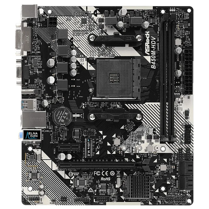 ASRock B450M-HDV R4.0 & Ryzen 7 3700x &DDR4 8GB 2400MHZ*2 Combination Kit Support M.2 NVME AMD B450 Socket AM4 5800X/3700X/3600x