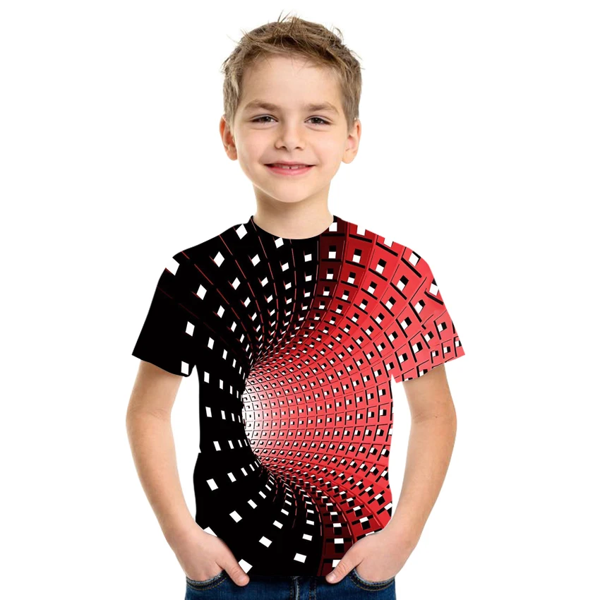 

2021 Boys 3D Printing Milk Silk Premium Fabric Hip Hop Style Size 4T-16T