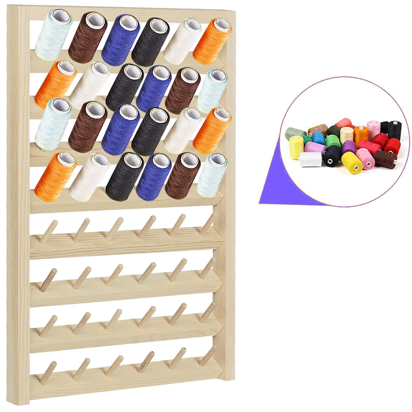 

48/58 Spool Sewing Thread Rack Wall-Mounted Sewing Thread Holder Organizer Sewing Embroidery Machine Sewing Storage Holder