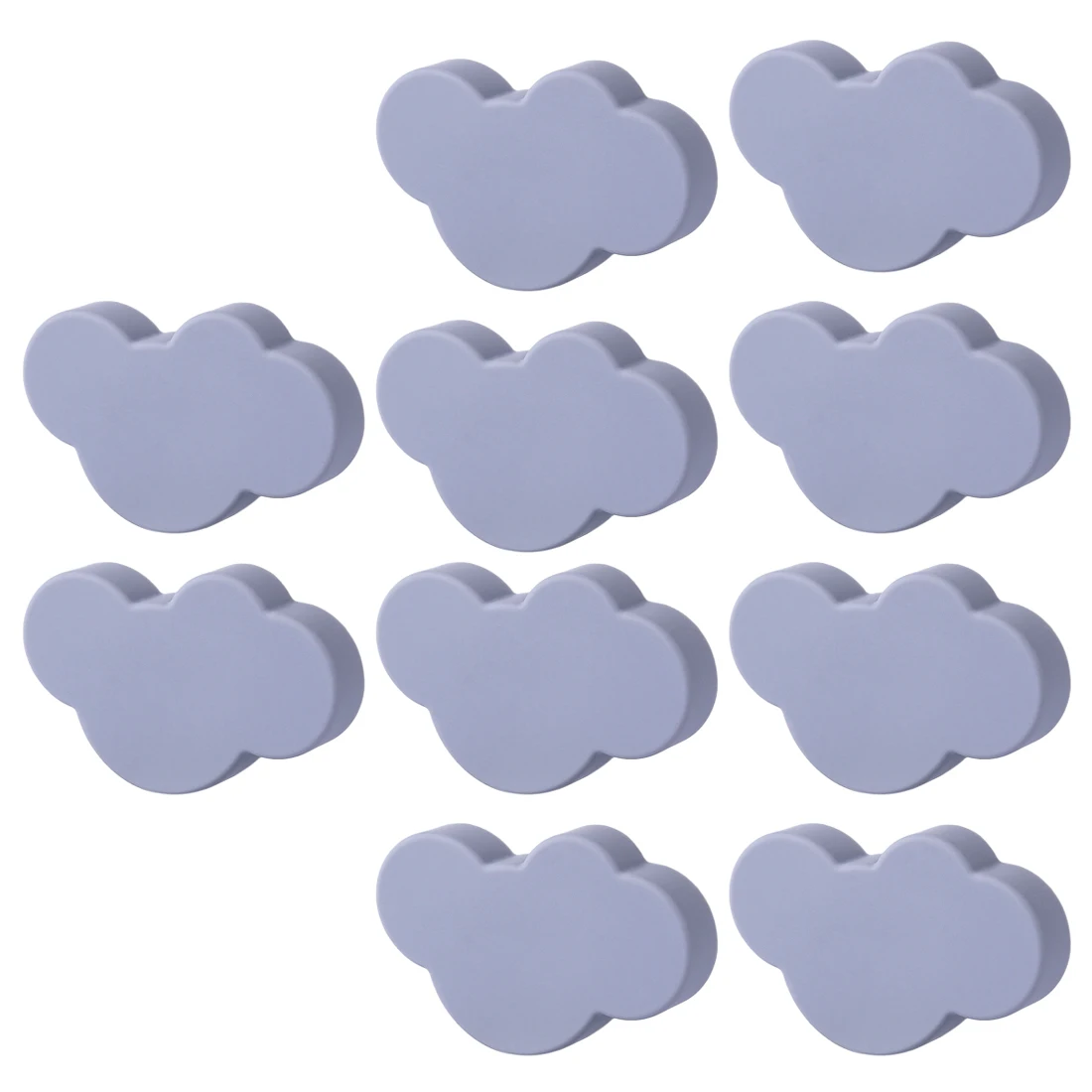 

6pcs/8pcs/10pcs Cloud Door Cabinet Knob PVC Haplopore Drawer Pull Handle Knobs And Handles For Furniture - Small White Clouds