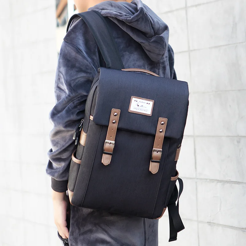 

Men's backpack fashion casual computer bag Unisex large capacity travel bag Shoulder Bag School Bag For Teenager Retro Backpack