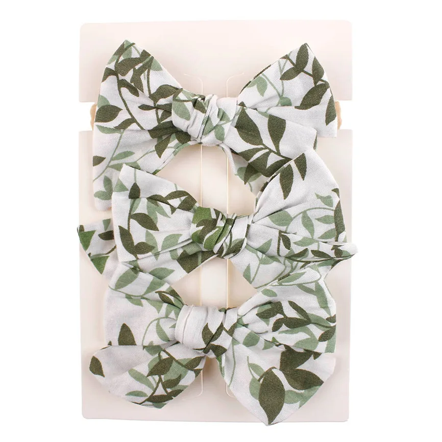 Аксессуары для волос повязка на голову 3 шт. Детская с цветочным принтом девочек