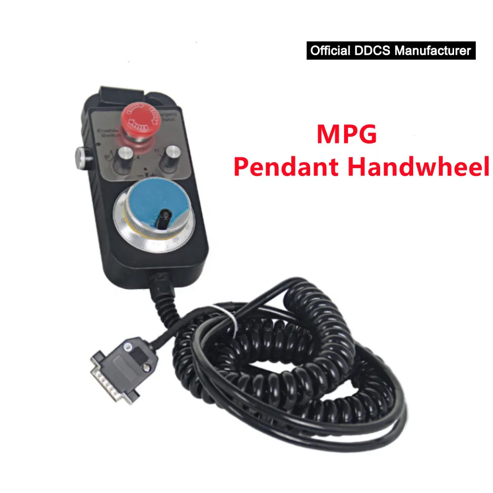 CNC Emergency Pulse Generator MPG Pendant Handwheel with E-stop button for DDCS V3.1 CNC Motion Controller for Router Milling