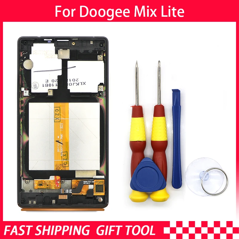 Для DOOGEE MIX Lite сенсорный экран ЖК-дисплей дигитайзер сборка с рамкой запасные части+ инструмент