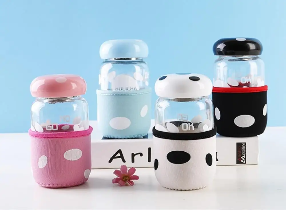 Новый творческий милый гриб Стекло девушка мультфильм Корейский путешествия