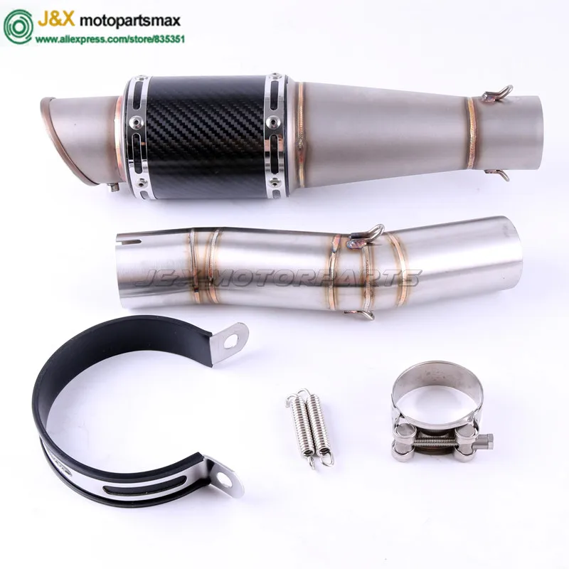 

For SUZUKI GSXR600 GSXR750 k7 2006 slip-on Motorcycle Exhaust contact middle pipe + muffler full system slip on